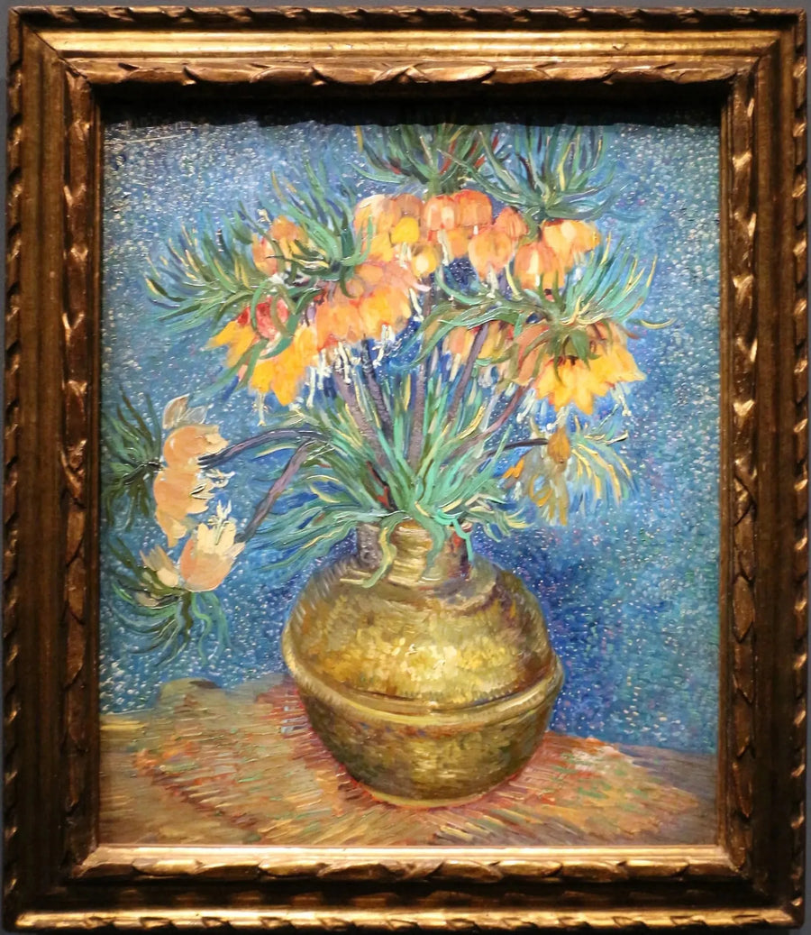 Bakır vazoda İmparatorluk taç çiçekleri - Vincent van Gogh