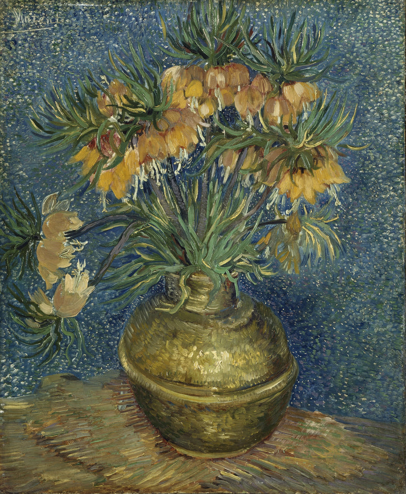 Bakır vazoda İmparatorluk taç çiçekleri - Vincent van Gogh