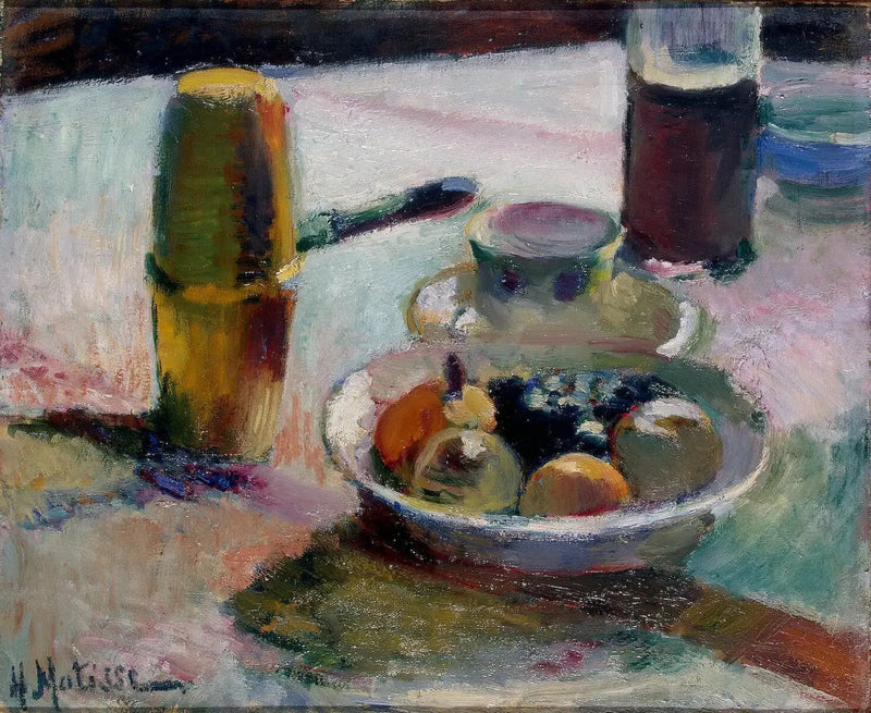 Meyveler ve kahve makinesi - Henri Matisse
