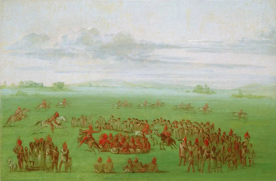 « Atları tütsülemek », Sauk ve Foxların ilginç bir gelenekleri - George Catlin