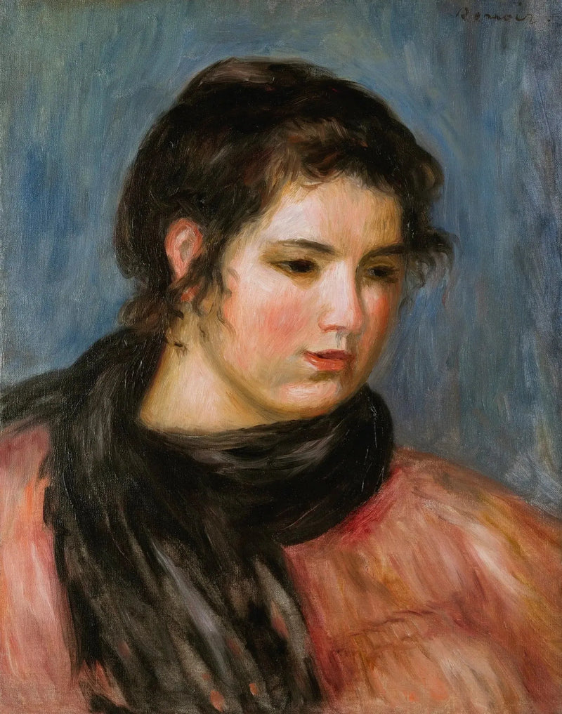 Siyah Şal ile Gabrielle - Pierre-Auguste Renoir