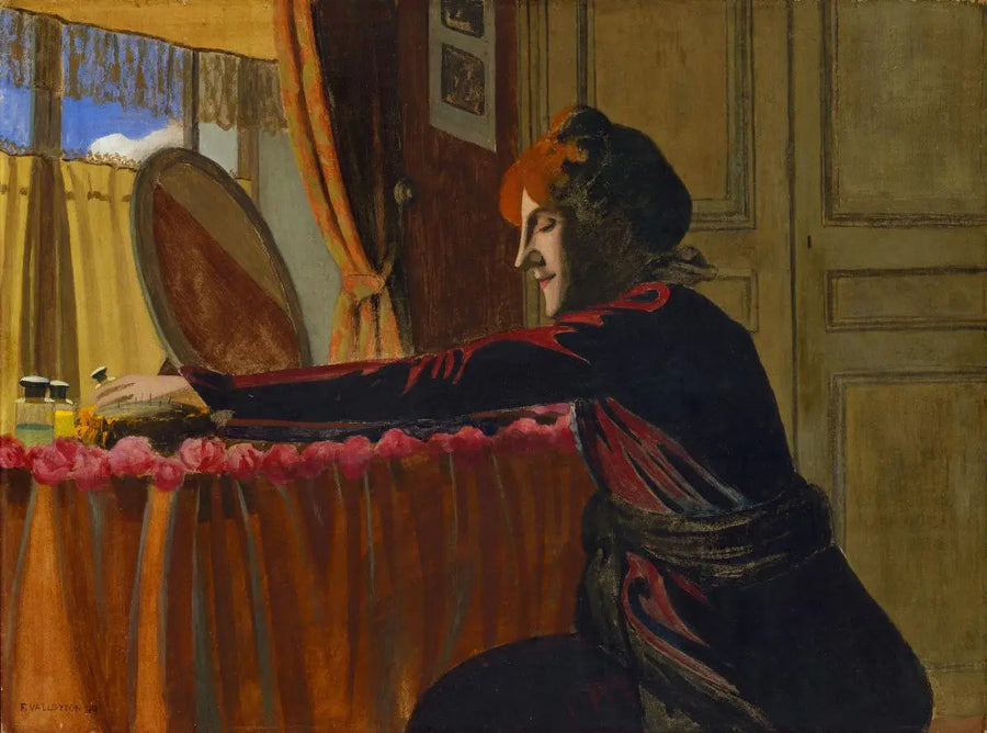 Gabrielle Vallotton makyaj masasındaki - Félix Vallotton