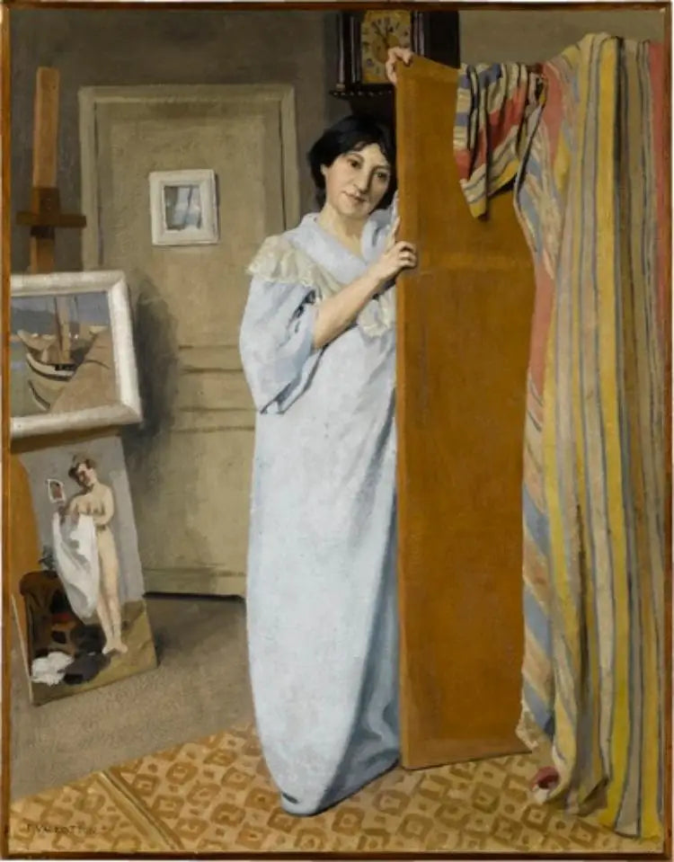 Gabrielle Vallotton atölyede - Félix Vallotton