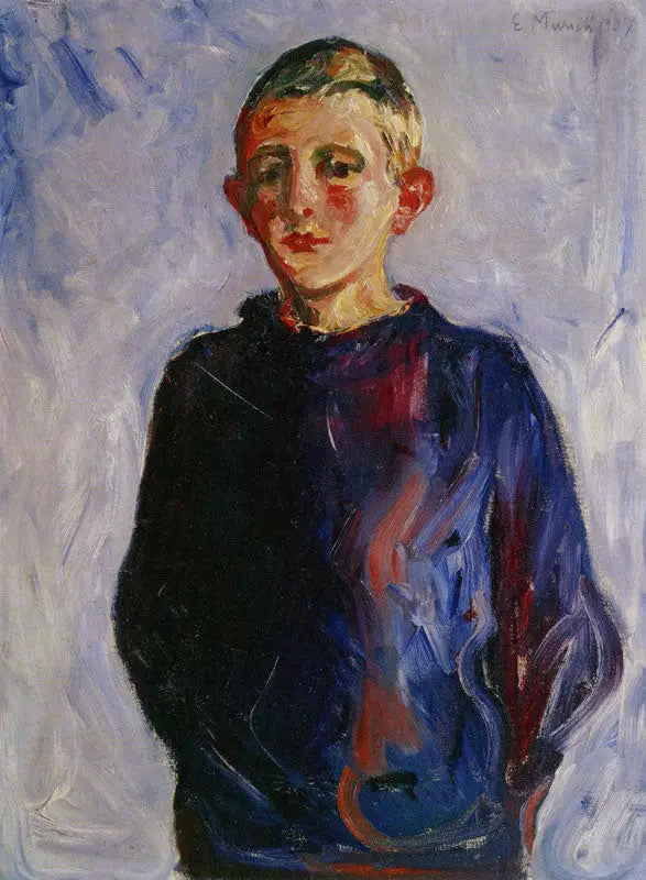 Reproduction du tableau « Garçon de Warnemünde - Edvard Munch » par Alpha Reproduction en peinture à l’huile