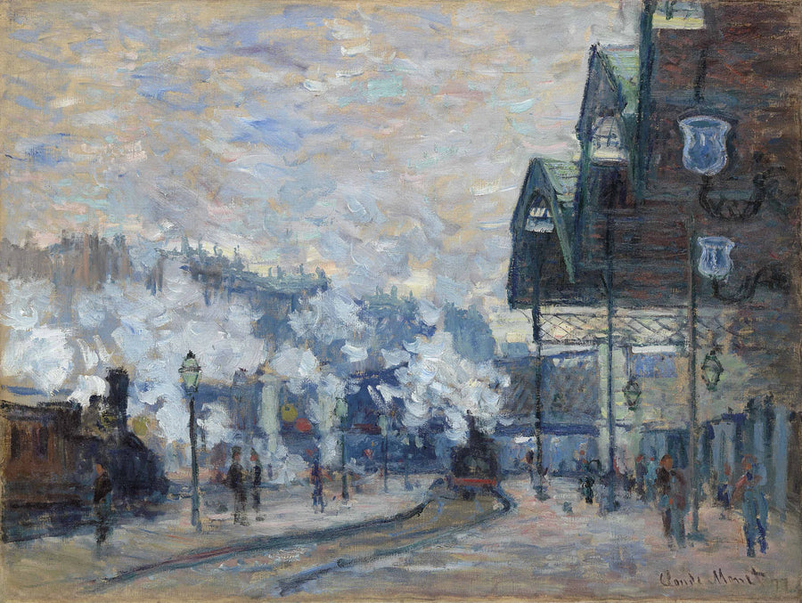 Gare Saint-Lazare, dış görünüm W446 - Claude Monet