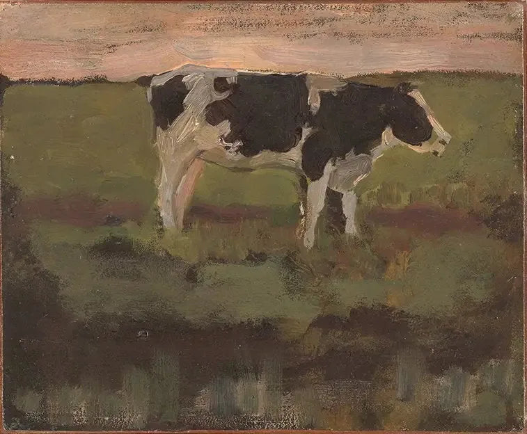 Siyah ve beyaz dişi sığır - Piet Mondrian
