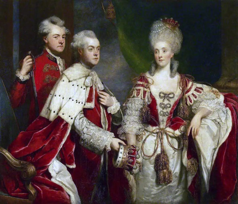 George, 2. Kont Harcourt, eşi Elizabeth ve kardeşi William - Joshua Reynolds