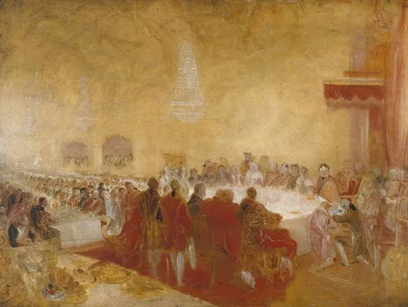 Edinburgh'daki Parlamento Binası'nda Provost'un Banketi'nde George IV - J. M. W. Turner