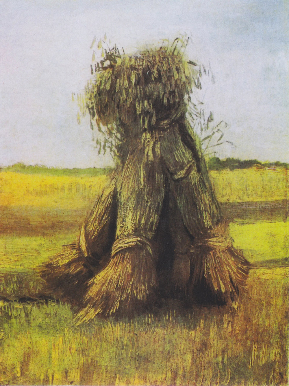 Reproduction du tableau « Gerbes de blé dans un champ - Vincent van Gogh » par Alpha Reproduction en peinture à l’huile