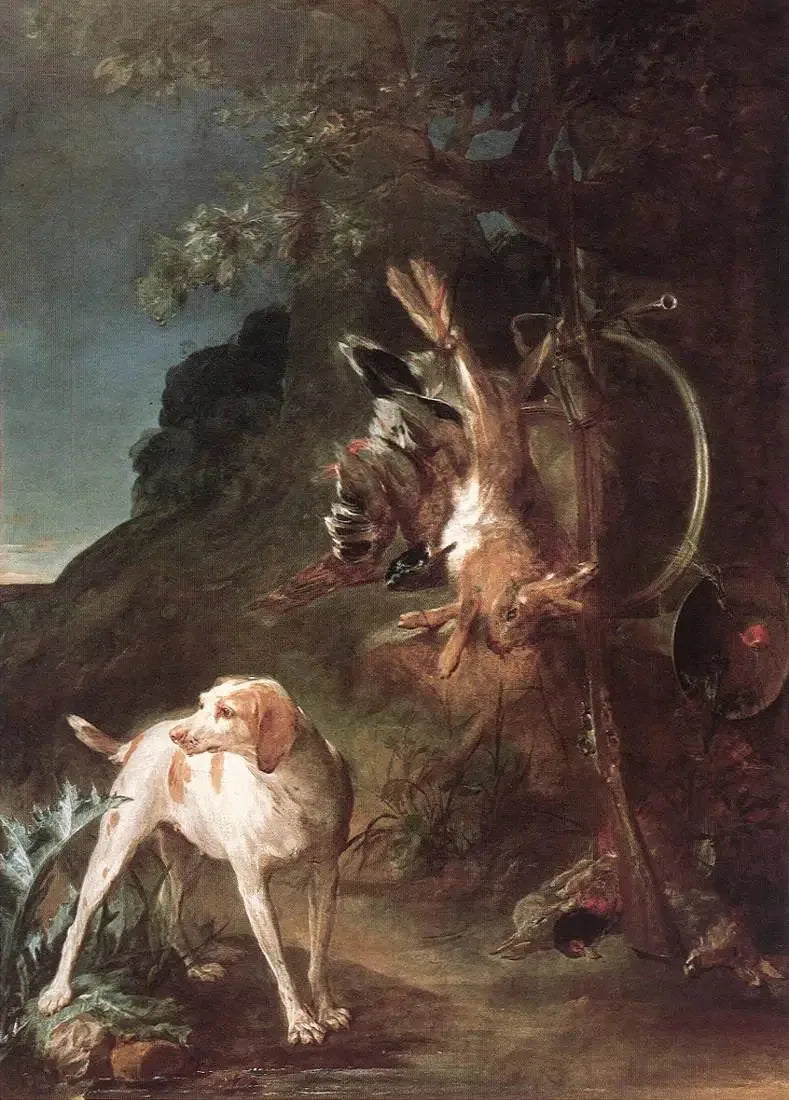Ölü Av Hayvanı ve Av Köpeği - Jean Siméon Chardin