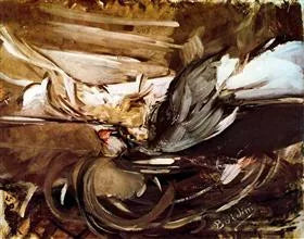 Siyah Vahşi Av Hayvanı - Giovanni Boldini