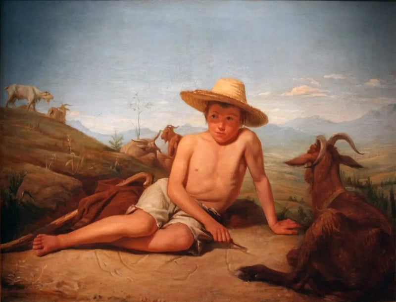 Giotto keçileri koruyan - Léon Bonnat