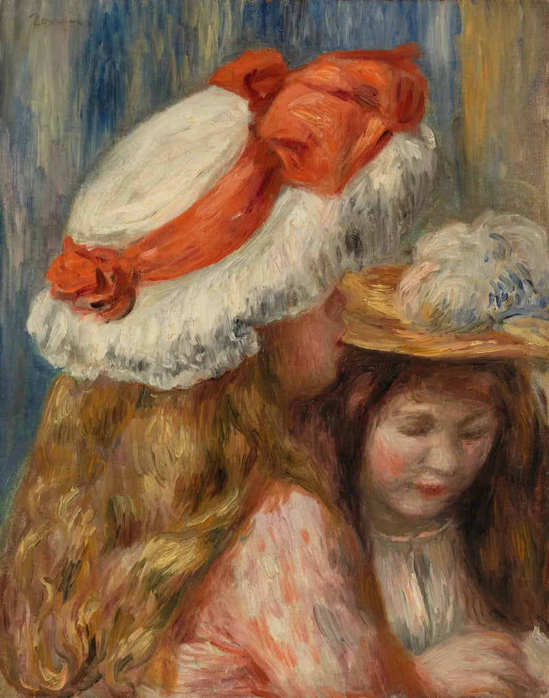 Şapkalı Kızlar (Kasketli Genç Kızlar) - Pierre-Auguste Renoir