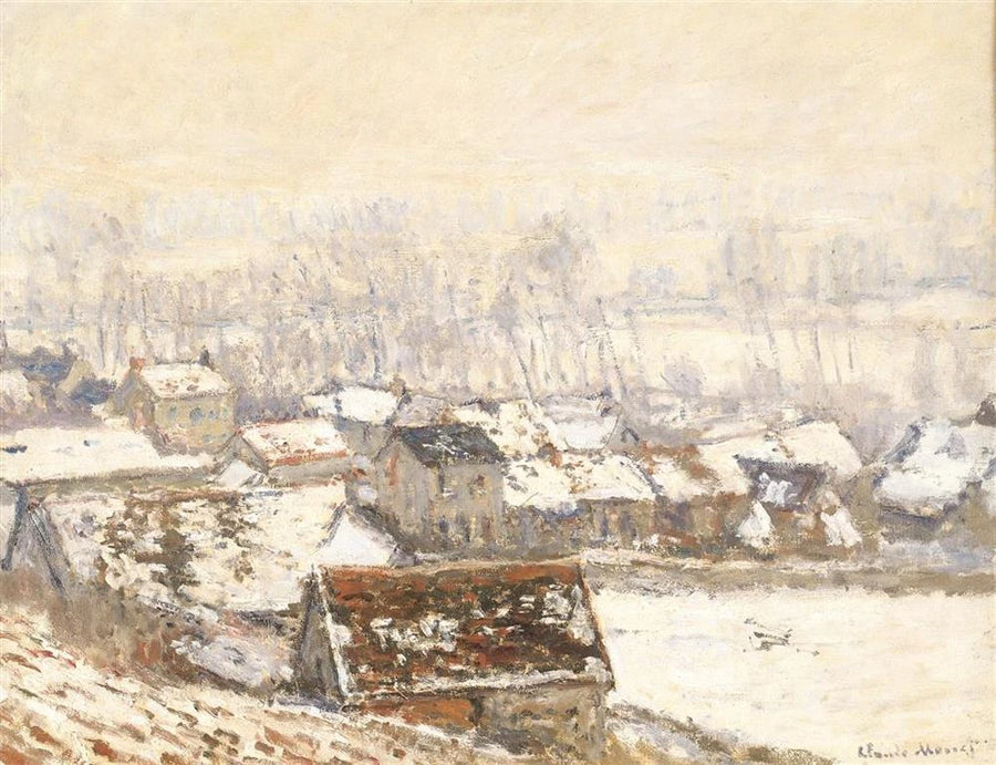 Giverny'de Manzara, kar etkisi - Claude Monet