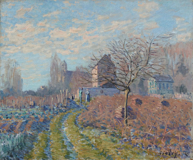 Beyaz don, Saint-Martin yazı - Alfred Sisley
