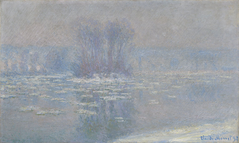 Bennecourt W1334'teki buz küpleri - Claude Monet