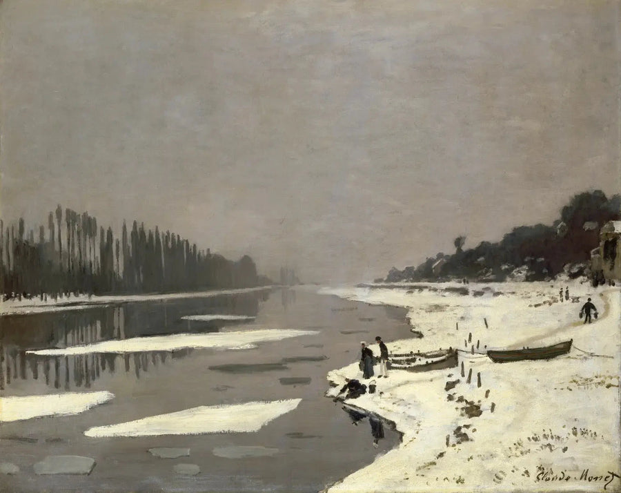 Bougival W105'te buz küpleri - Claude Monet