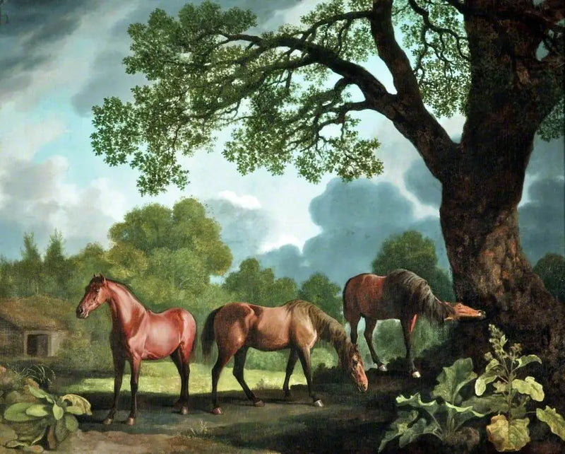 Gnawpost ve iki diğer tay - George Stubbs