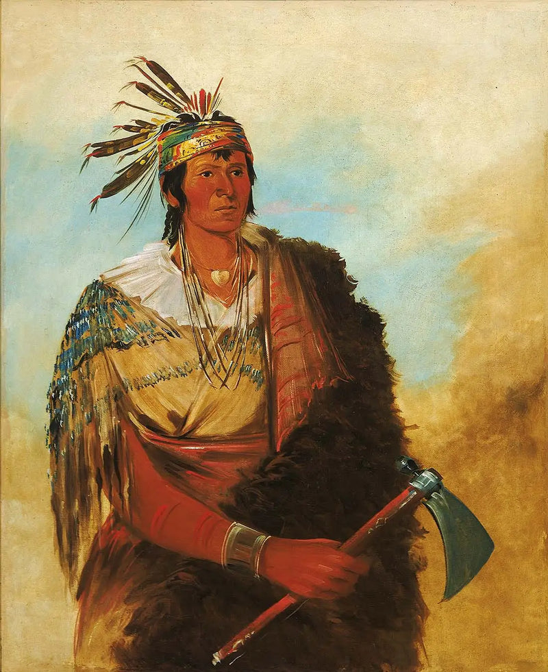 Götü-ków-páh-ah, yalnız duruyor, saygıdeğer ve seçkin bir beyefendi - George Catlin