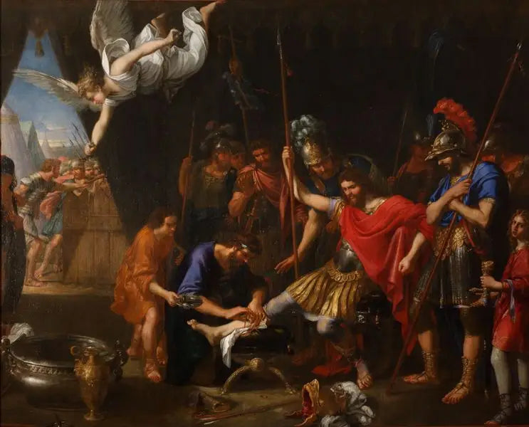 Godefroy de Bouillon, bir melek tarafından bakımlı - Pierre Mignard