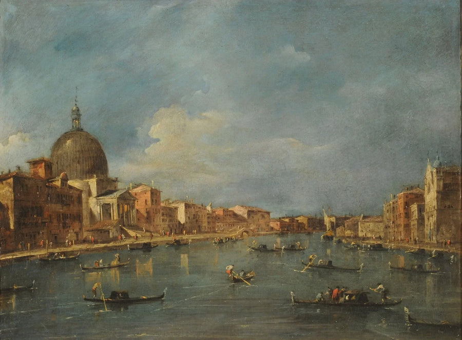 Grand Kanal ve Sam Simeone küçük - Francesco Guardi
