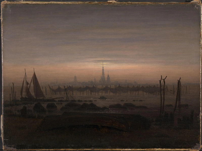 Ay Işığında Greifswald - Caspar David Friedrich