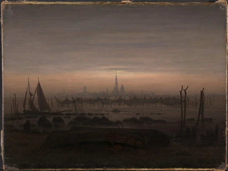 Ay Işığında Greifswald - Caspar David Friedrich