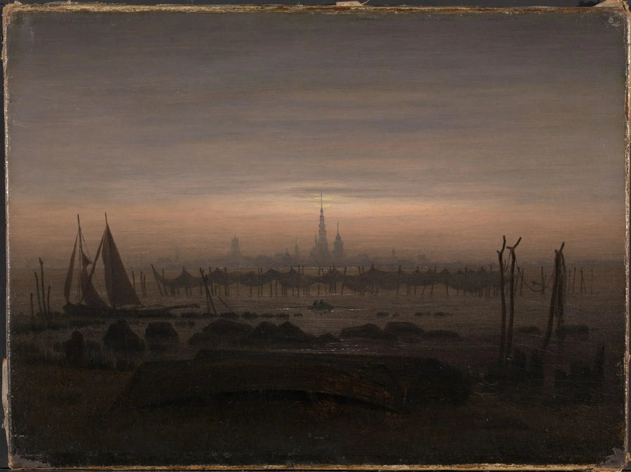 Ay Işığında Greifswald - Caspar David Friedrich