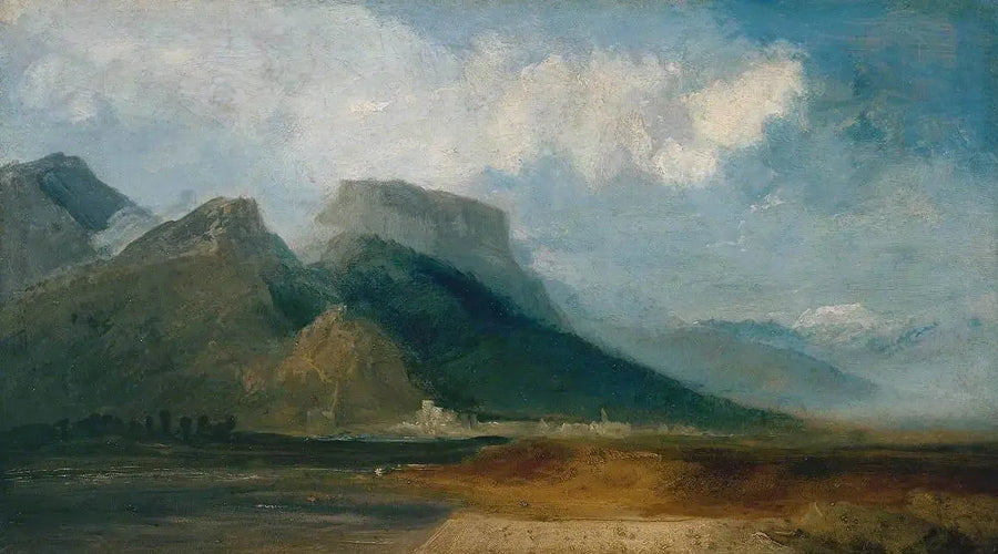 Drac Nehri'nden Görülen Grenoble ve Uzakta Mont Blanc - J. M. W. Turner