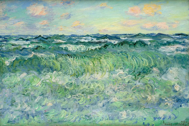 Pourville W1444'teki büyük denizler - Claude Monet