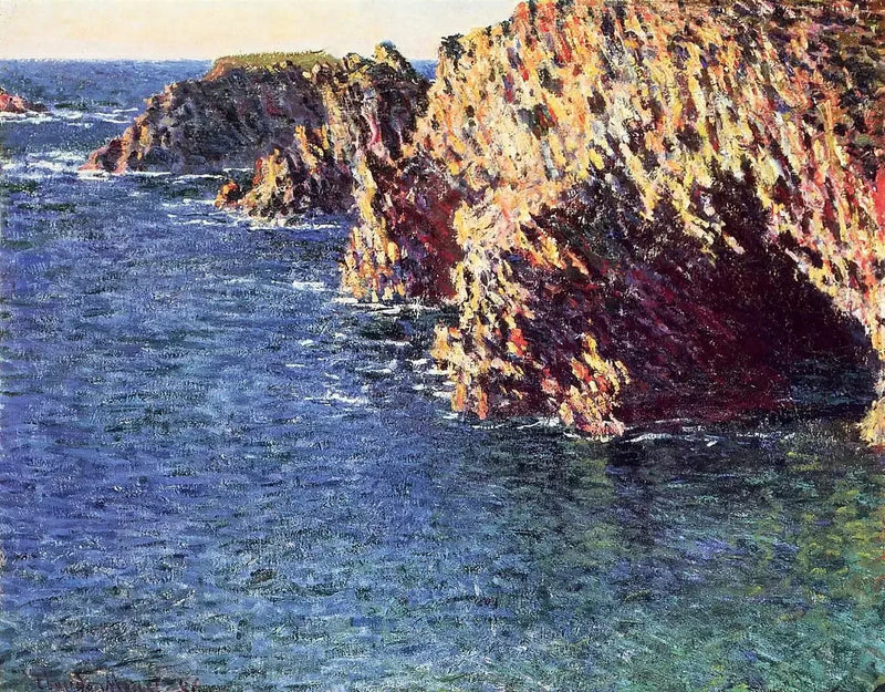 Port-Domois Mağarası W1114 - Claude Monet