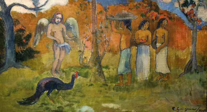 Bir Melek ile Grup - Paul Gauguin