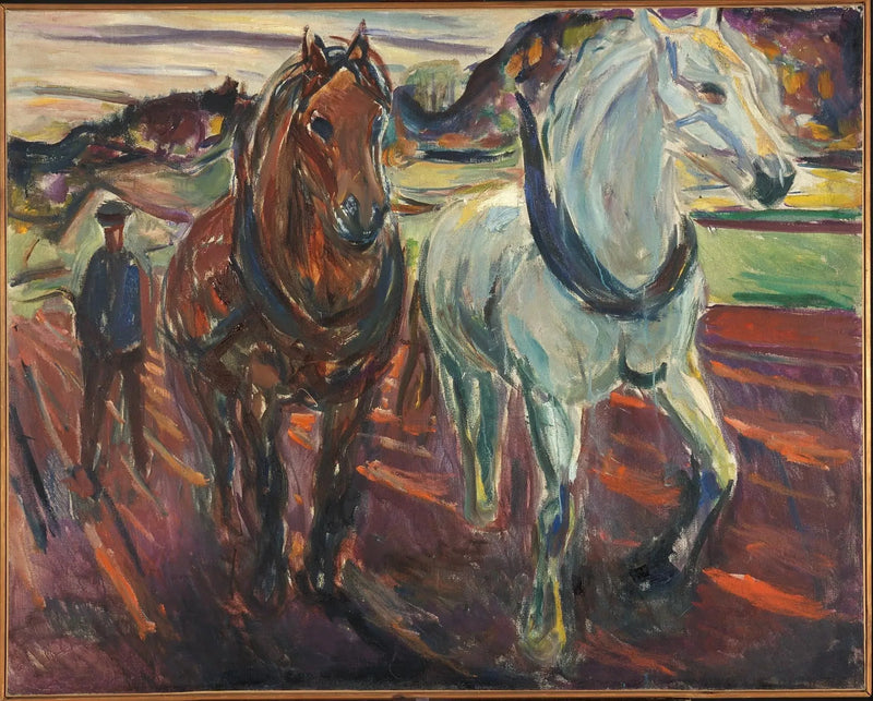 Çalışma atları grubu - Edvard Munch