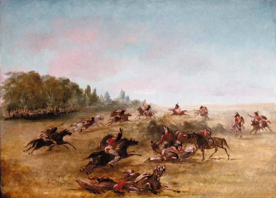 Savaş Grubu, Bir Çalılıkta Gezen - George Catlin