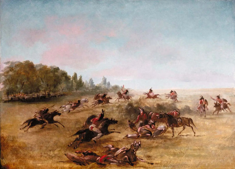 Savaş Grubu, Bir Çalılıkta Gezen - George Catlin