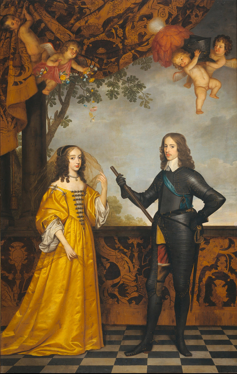 Guillaume II (1626-1650), Orange Prensi, ve eşi Marie Stuart (1631-1660) - Gerrit van Honthorst