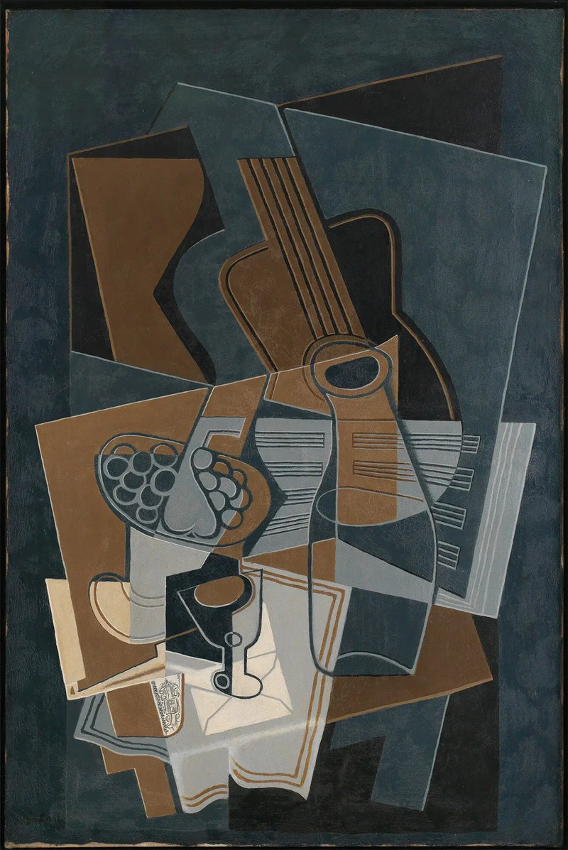 Gitar ve şişe - Juan Gris