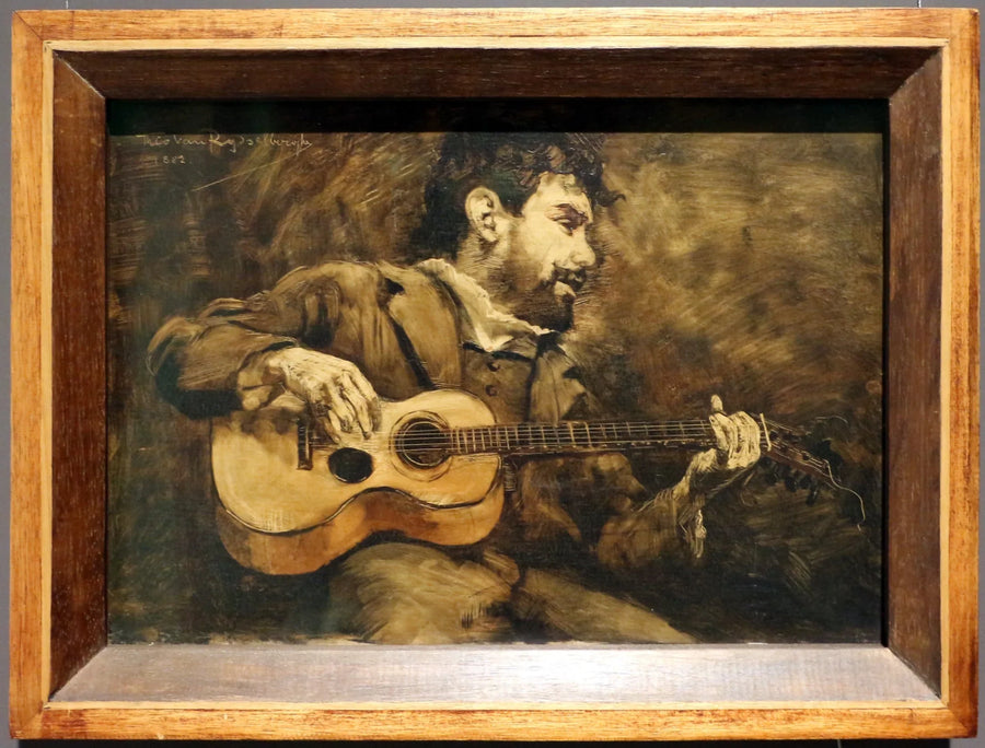 Gitarist - İspanyol ressam Darío de Regoyos'un portresi - Théodore van Rysselberghe