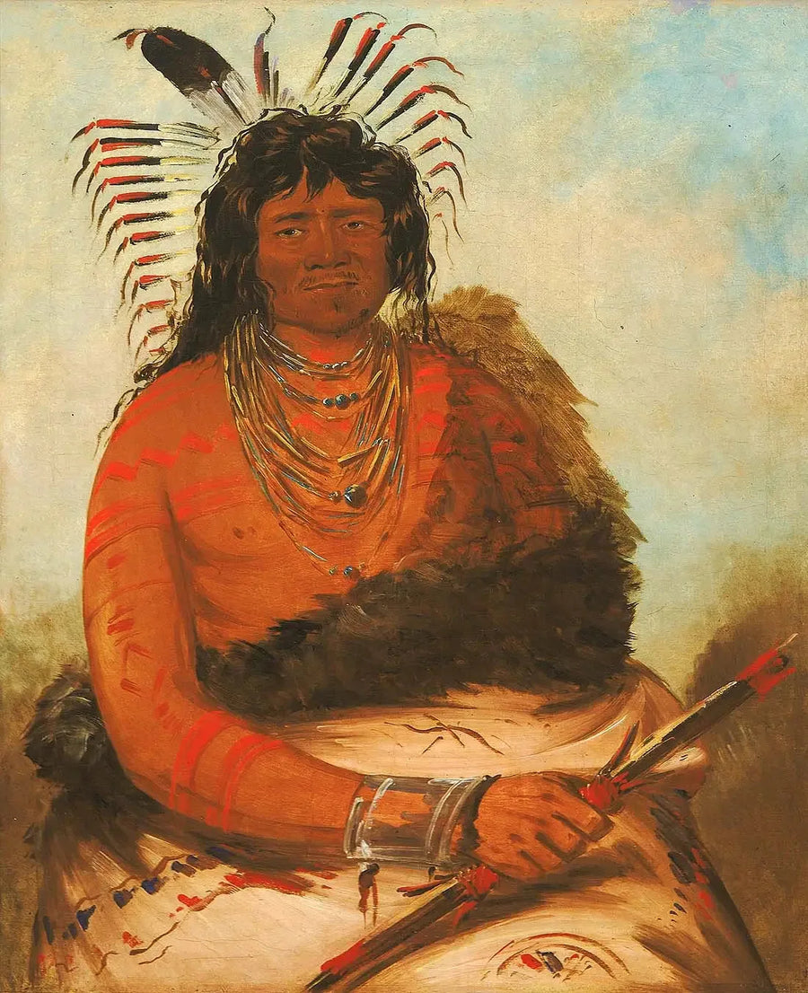 Háh-nee, kunduz, bir savaşçı - George Catlin