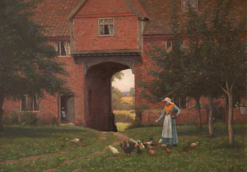 Hales Old Hall, Hales Green, Norwich yakınlarında, Norfolk - Edmund Blair Leighton