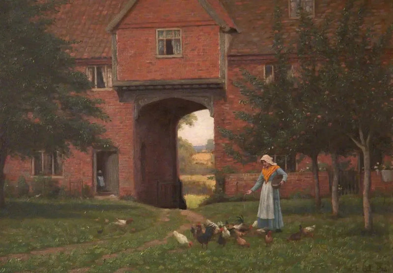 Hales Old Hall, Hales Green, Norwich yakınlarında, Norfolk - Edmund Blair Leighton
