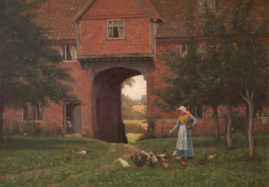 Hales Old Hall, Hales Green, Norwich yakınlarında, Norfolk - Edmund Blair Leighton
