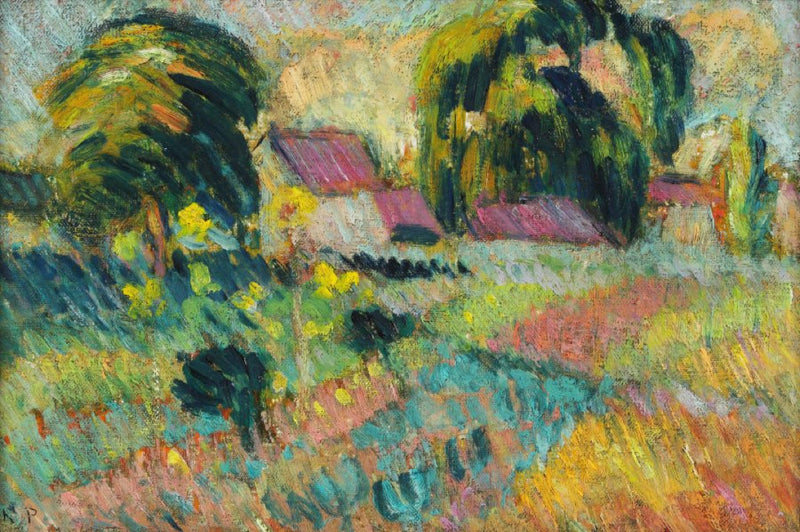 Rouen Çevresindeki Hameau - Robert Antoine Pinchon