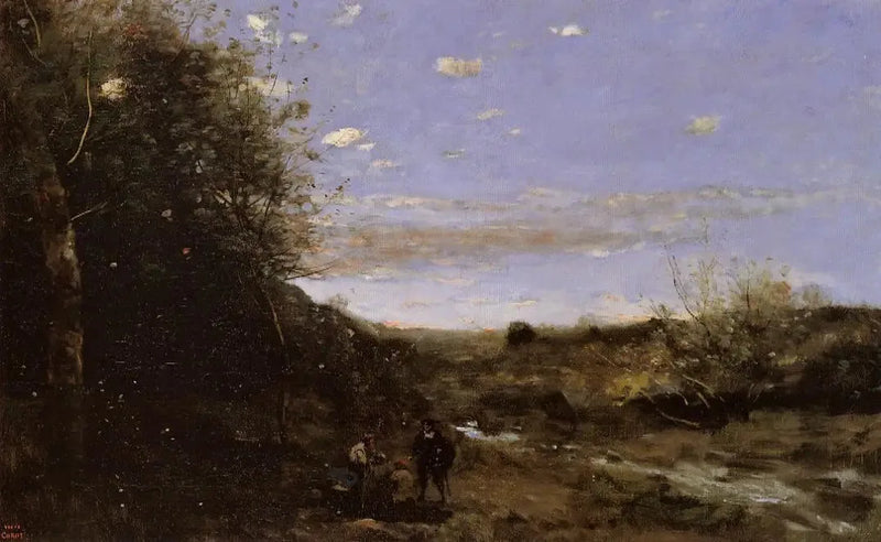 Hamlet ve mezar kazıcı - Jean-Baptiste Camille Corot