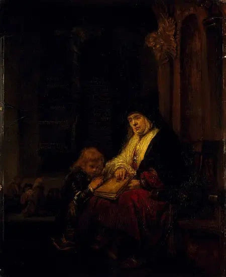 Tapınaktaki Peygamber Anne - Rembrandt