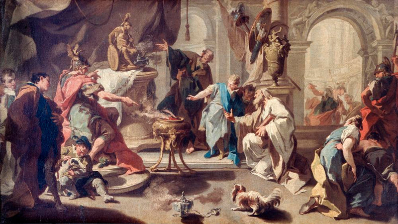 Hannibal Romalılardan intikam alacağına yemin ediyor - Giovanni Battista Pittoni