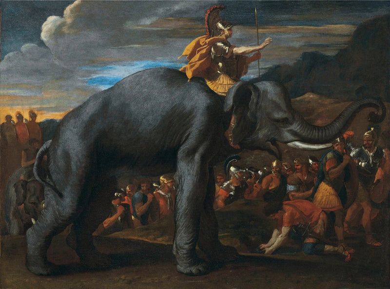 Hannibal Dağları Filiyle Aşıyor - Nicolas Poussin