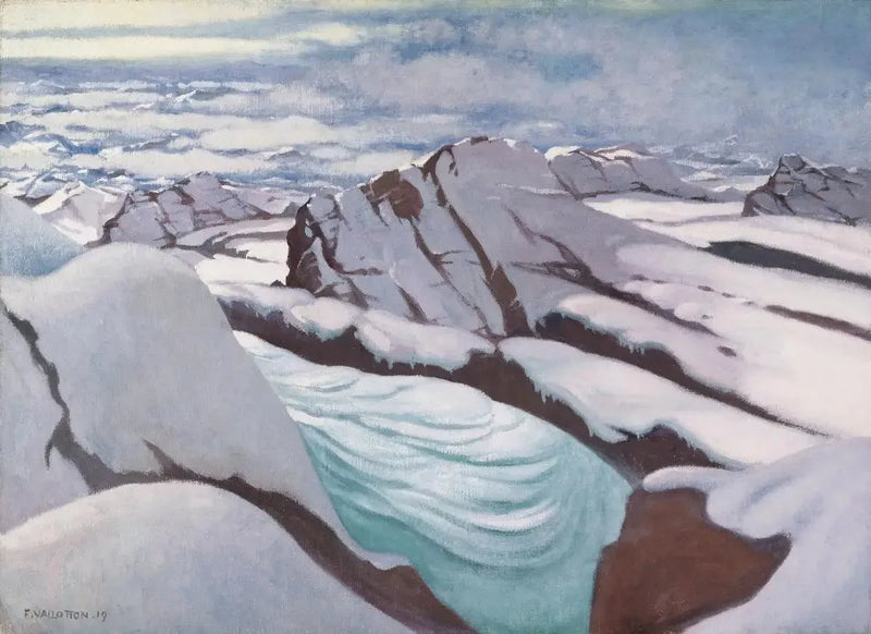 Hautes Alpes, buzullar ve karla kaplı zirveler - Félix Vallotton