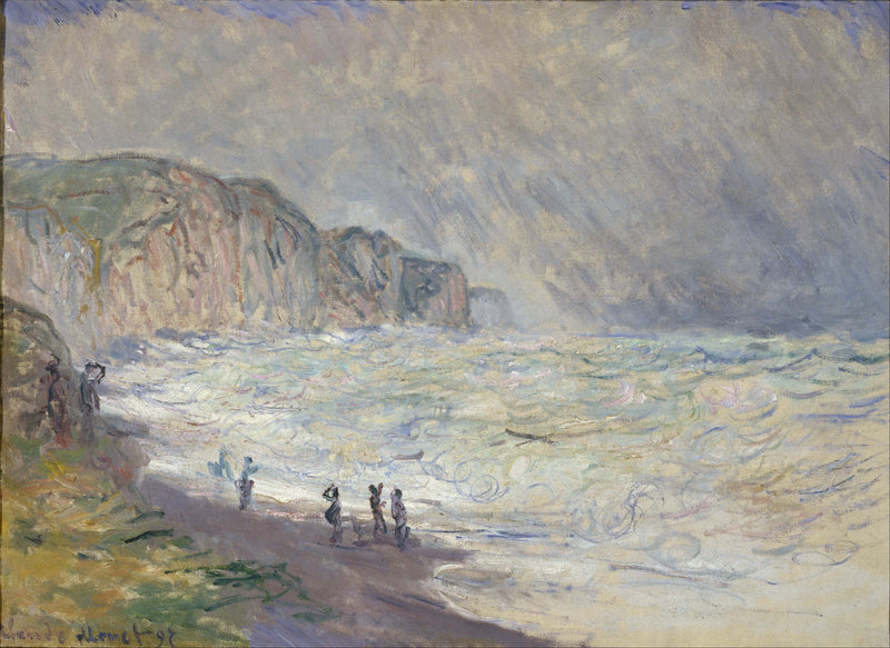 Pourville'deki engebeli denizler, NMWA W1444 - Claude Monet