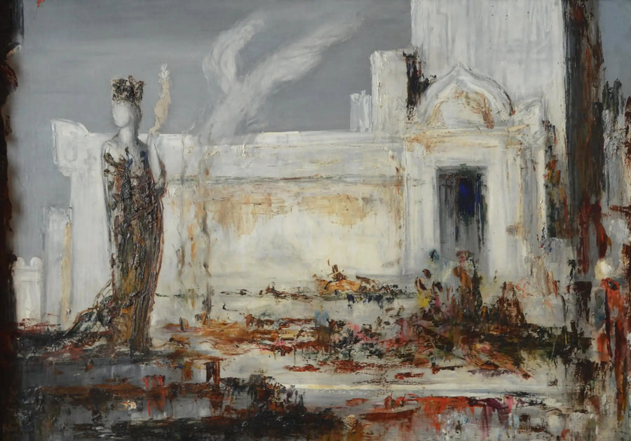 Hélène kapıda Scée - Gustave Moreau